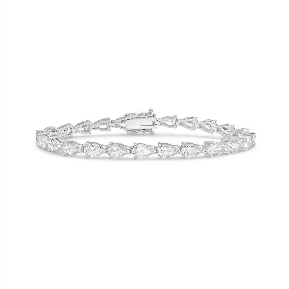 NEW DIANA M JEWELS women's pear lab-grown diamond jewelry bracelet (35.00 ct) -